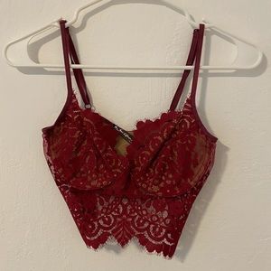 For love and lemons lace bralette - burgandy